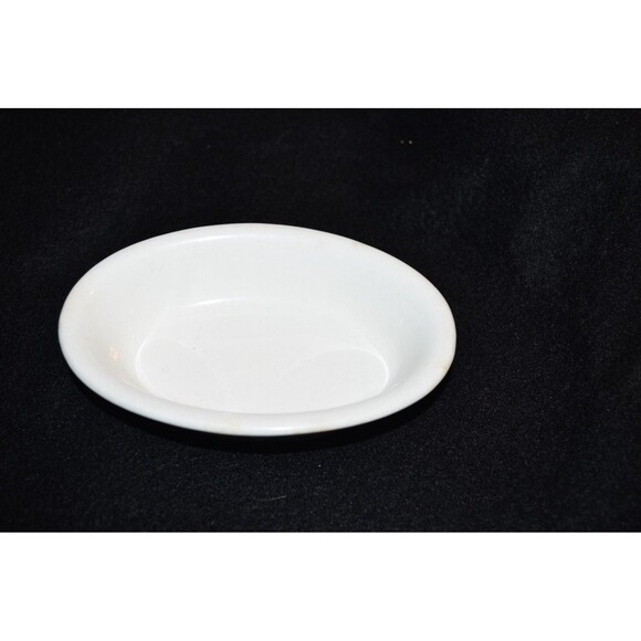 Vtg Homer Laughlin Oval Ironstone China Motel Soap Dish chunky - Picture 1 of 7